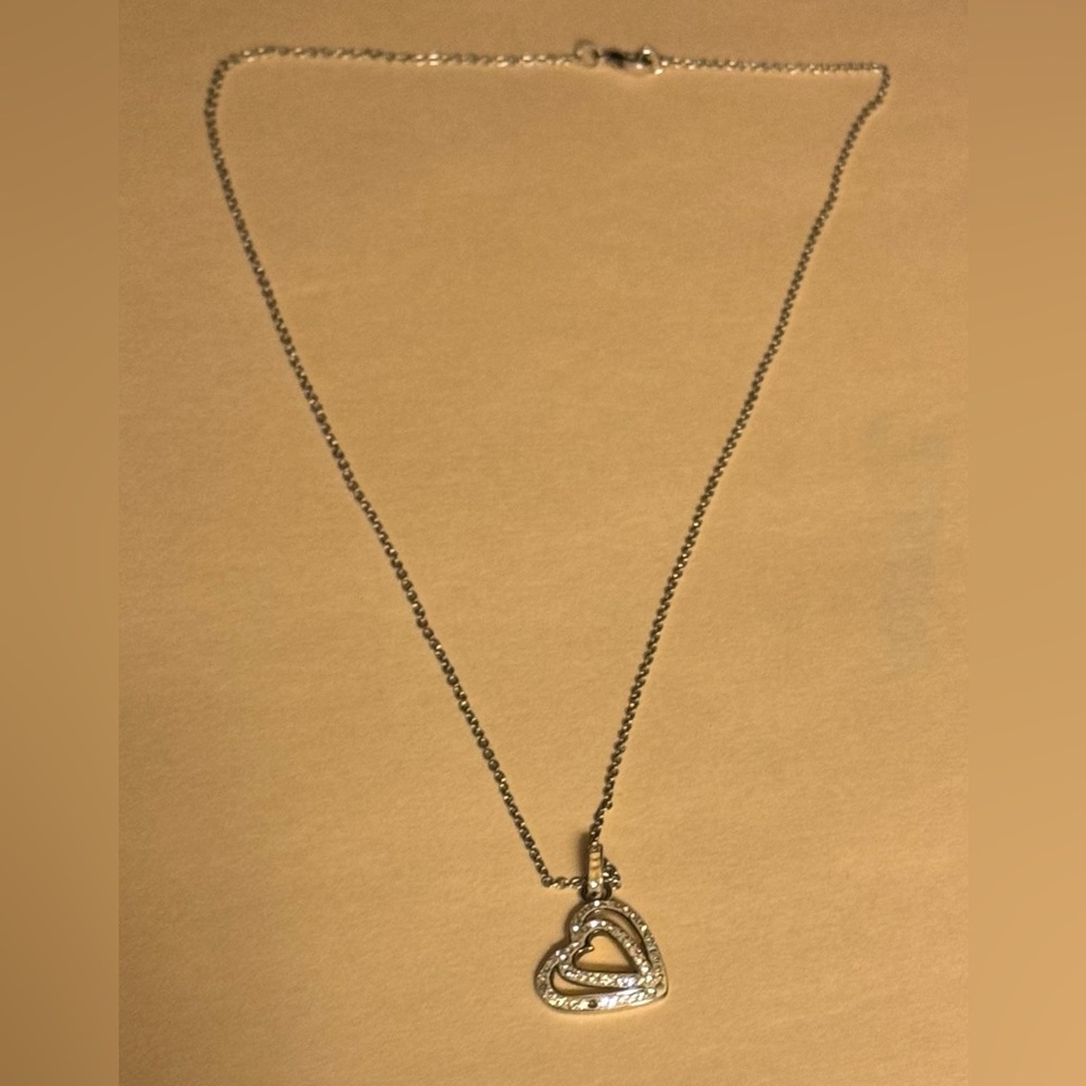 Elegant Silver Heart Pendant Necklace